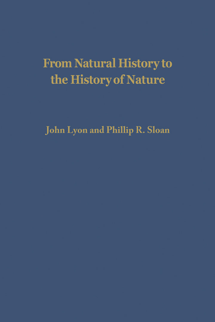 Cover image for From Natural History to the History of Nature ISBN 9780268159740