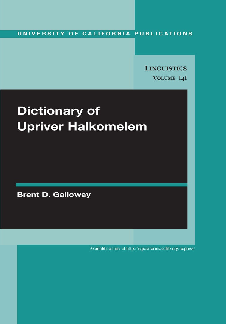 Cover image for Dictionary of Upriver Halkomelem ISBN 9780520098725