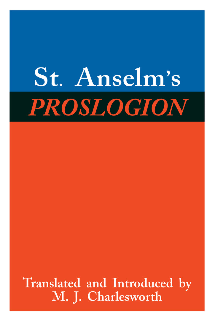 Cover image for St. Anselm’s Proslogion ISBN 9780268016975