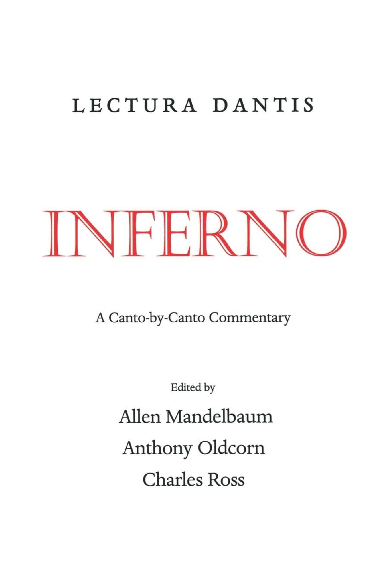Lectura Dantis, Inferno