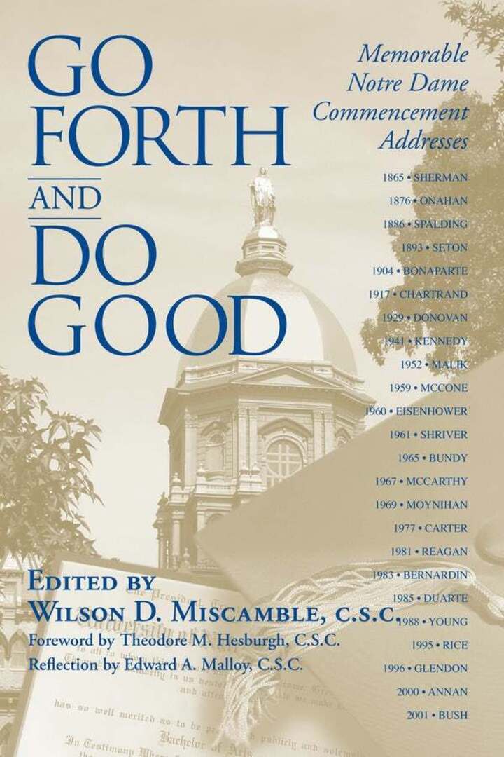 Cover image for Go Forth and Do Good ISBN 9780268035259