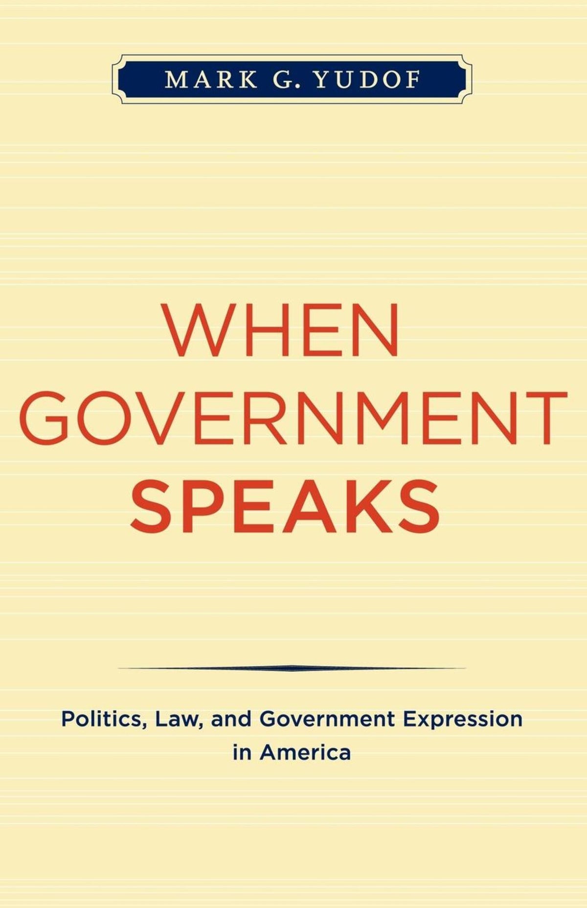 When Government Speaks