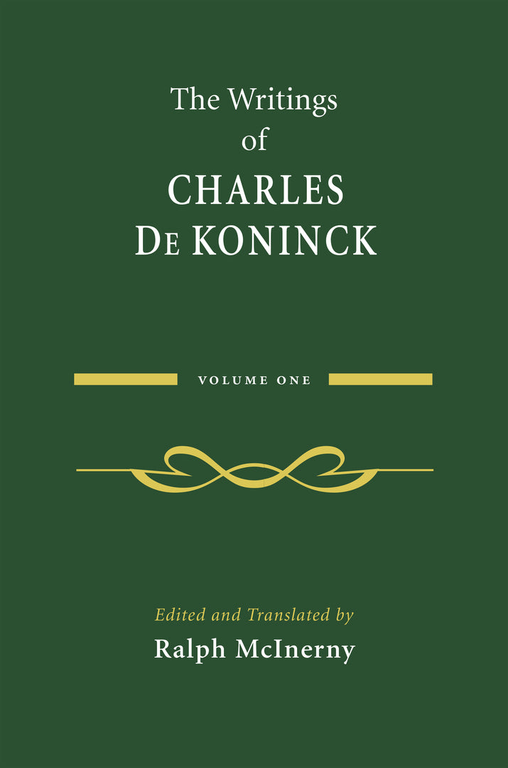 Cover image for The Writings of Charles De Koninck ISBN 9780268026226