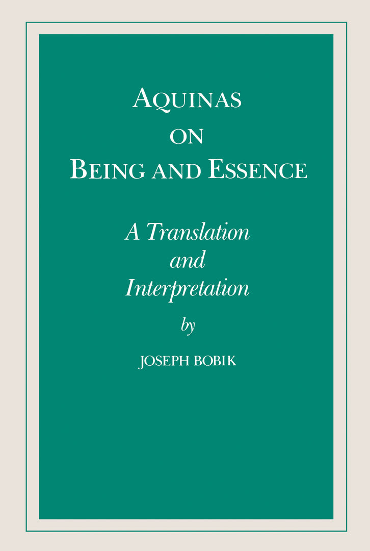 Cover image for Aquinas on Being and Essence ISBN 9780268006174