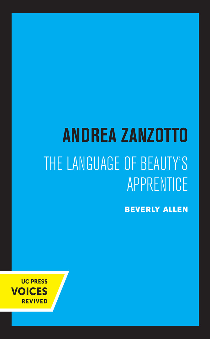 Cover image for Andrea Zanzotto ISBN 9780520330672
