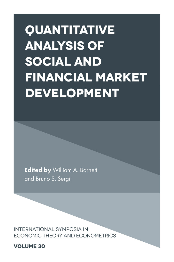 Cover image for Quantitative Analysis of Social and Financial Market Development ISBN 9781801179218