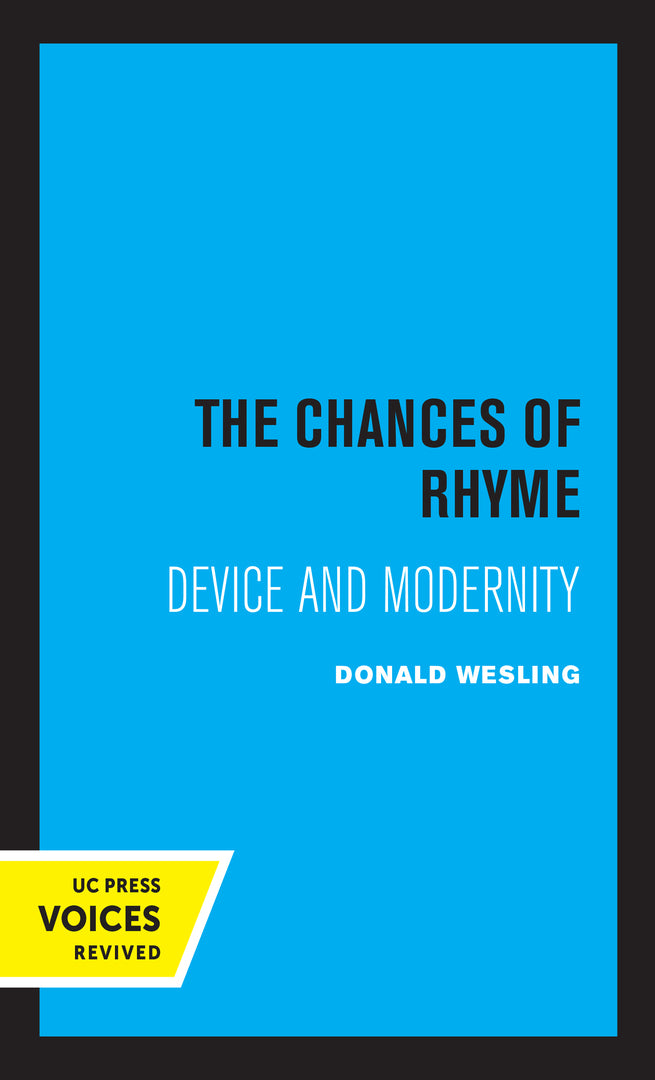 Cover image for The Chances of Rhyme ISBN 9780520327511