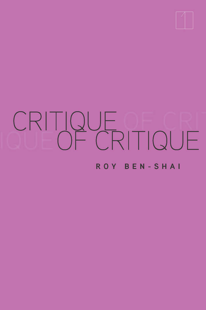 Cover image for Critique of Critique ISBN 9781503633827