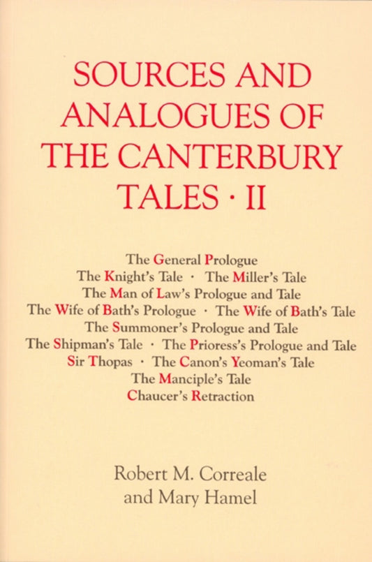 Sources and Analogues of the Canterbury Tales: vol. II [pb]
