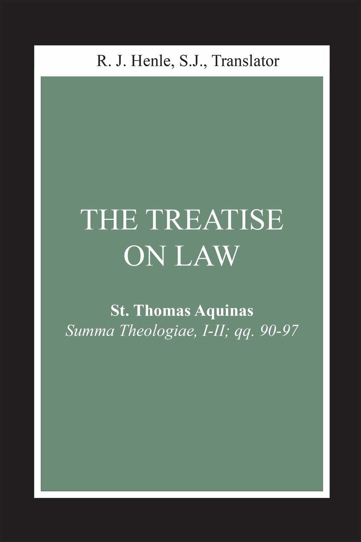 Cover image for The Treatise on Law ISBN 9780268018818