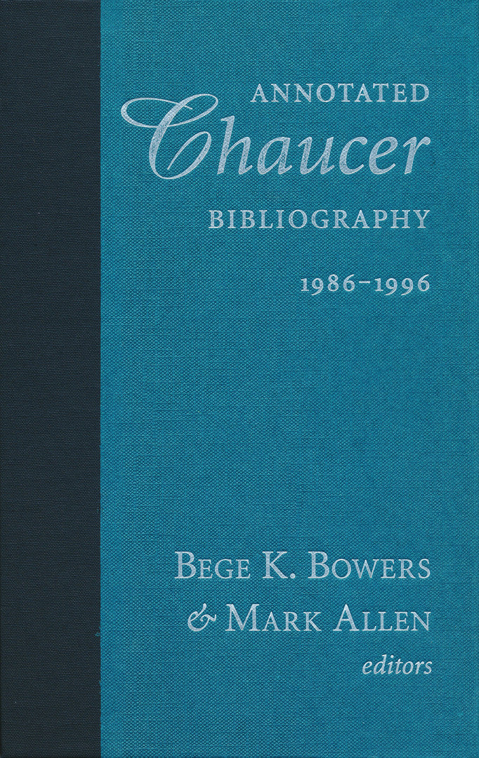 Cover image for Annotated Chaucer Bibliography, 1986–1996 ISBN 9780268020163